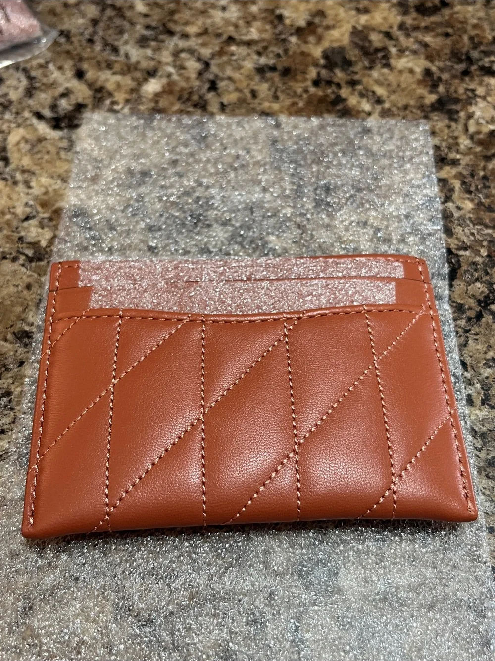 Coach Essential Card Case In Dark Peach